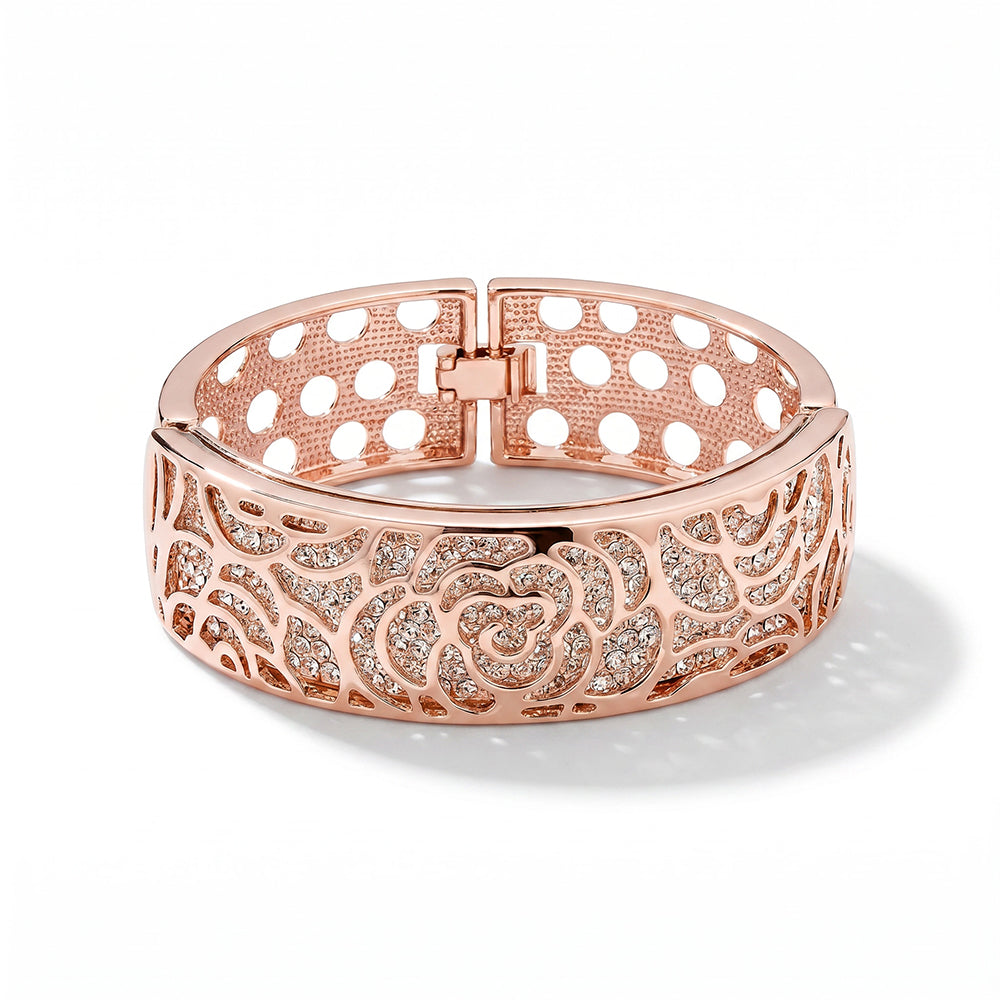 Chloe Bangle - 18k Gold Plated - Crystal | Pica LeLa Jewellery