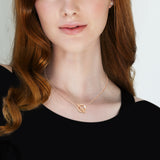 Golden Wishes Necklace with Bonus CZ Stud Earrings