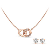 Luck and Wishes Necklace Bonus CZ Stud Earrings