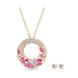 Ripples Of Love Necklace with Bonus CZ Stud Earrings