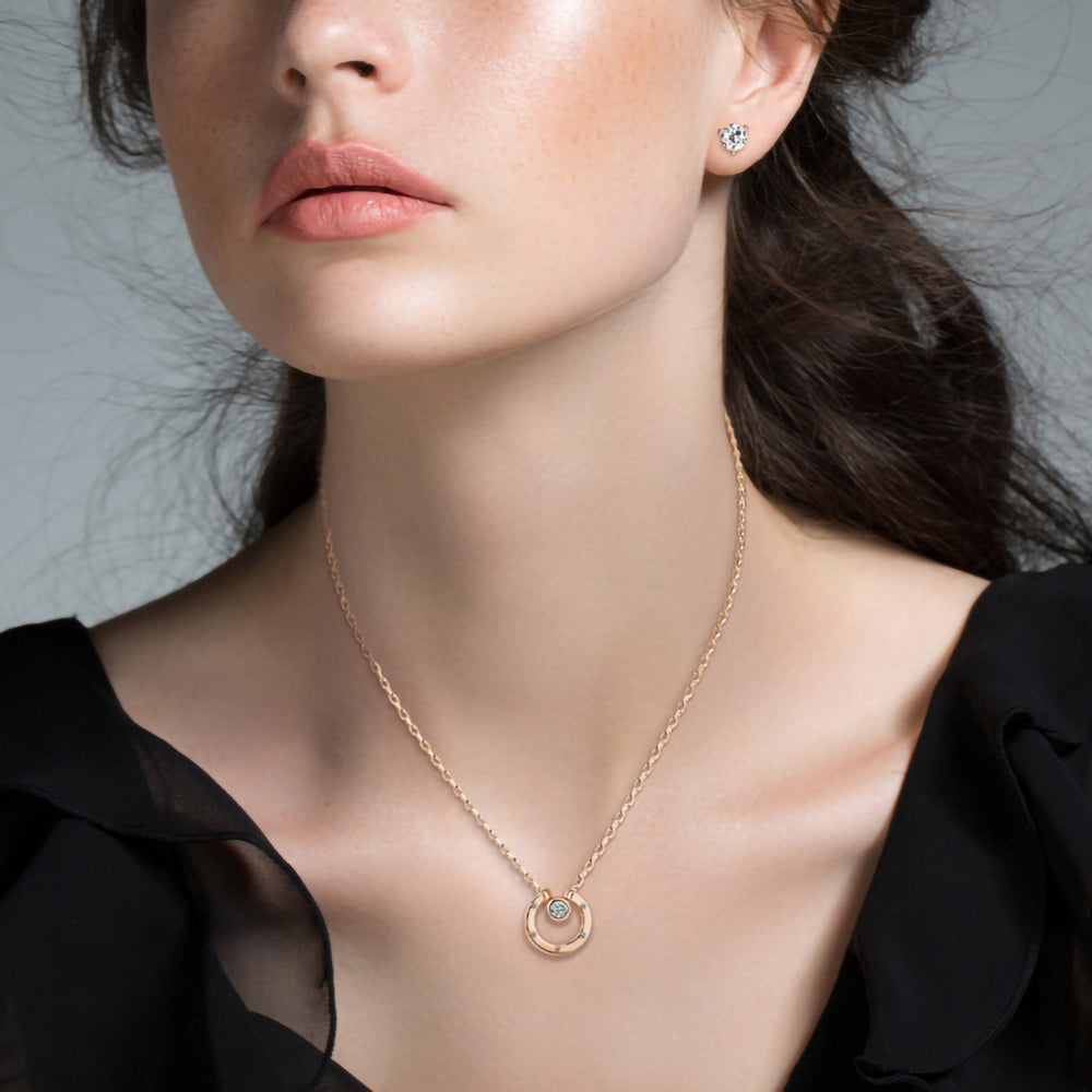 Felix Necklace - 18K Rose Gold Plated Crystals | Pica LeLa