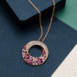 Ripples Of Love Necklace with Bonus CZ Stud Earrings