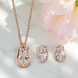 Tulip Necklace & Earrings Set