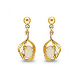 Entwined Solid Opal Earrings