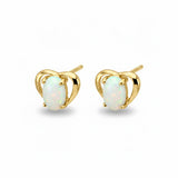 My Heart Triplet Opal Earrings