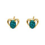 My Heart Triplet Opal Earrings