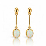 Heritage Drop Solid Opal Earrings