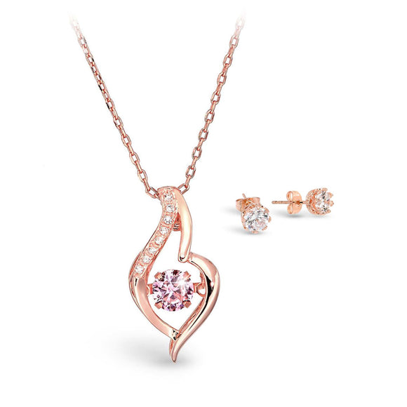 Ballerina Necklace with Bonus Crown Stud Earrings