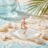Dolphin Solid Opal Necklace