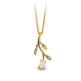 Golden Wattle Solid Opal Necklace