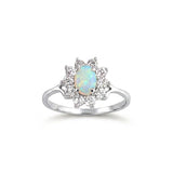 Princess Solid Opal Ring