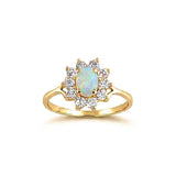 Princess Solid Opal Ring