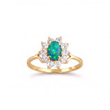 Princess Triplet Opal Ring
