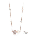 Cinderella Necklace Bonus CZ Stud Earrings