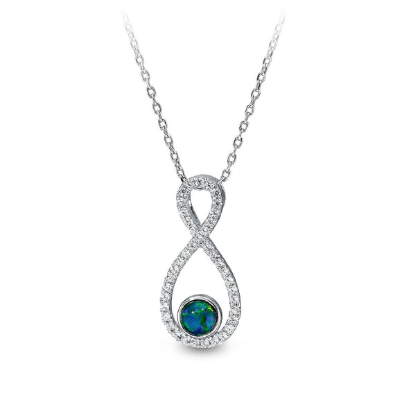 My Infinity Triplet Opal Necklace / Pendant