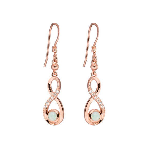 Infinity Solid Opal Earrings