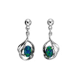 Entwined Triplet Opal Earrings