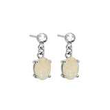 Drop Solid Opal Earrings 6mm