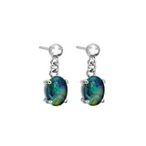 Drop Triplet Opal Earrings 6mm