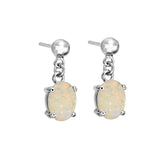 Drop Solid Opal Earrings 8mm