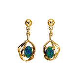 Entwined Triplet Opal Earrings
