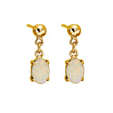 Drop Solid Opal Earrings 7mm