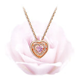 Amour Heart Necklace Bonus CZ Stud Earrings
