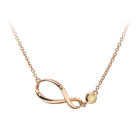 Infinity II Solid Opal Necklace / Pendant
