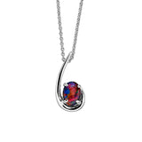 Flame Triplet Opal Necklace