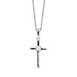 Cross Solid Opal Necklace