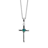 Cross Triplet Opal Necklace