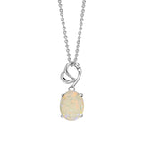 Olive Solid Opal Necklace