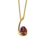 Flame Triplet Opal Necklace