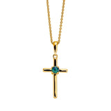 Cross Triplet Opal Necklace