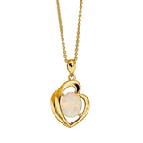 Love In My Heart Solid Opal Necklace