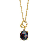 Olive Triplet Opal Necklace